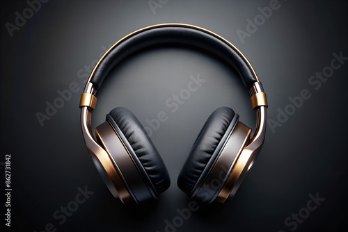 Luxury Over-Ear Headphones on Dark Background