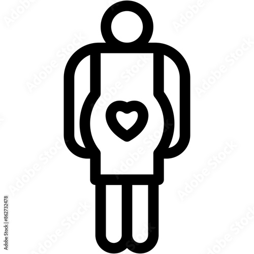 Vector Icon pregnant, pregnancy, kid and baby, fertility, gestation