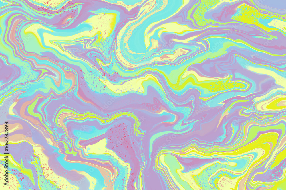 Trendy surreal wavy distorted background. Twisted and distorted retro surreal style texture illustration. Holographic abstract poster design with optical interference and liquid effect Trendy surreal wavy distorted background. Twisted and distorted retro surreal style texture illustration. Holographic abstract poster design with optical interference and liquid effect
