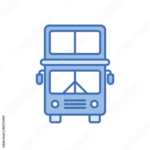 Double decker bus vector icon