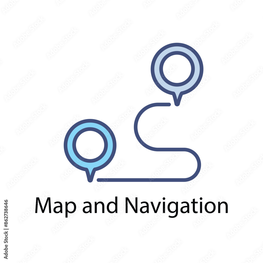Map and Navigation vector icon Map and Navigation vector icon