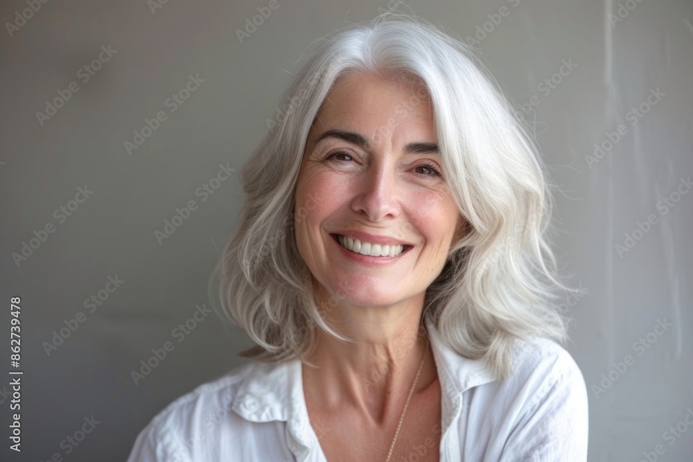 Senior woman portrait smiling adult. Senior woman portrait smiling adult.