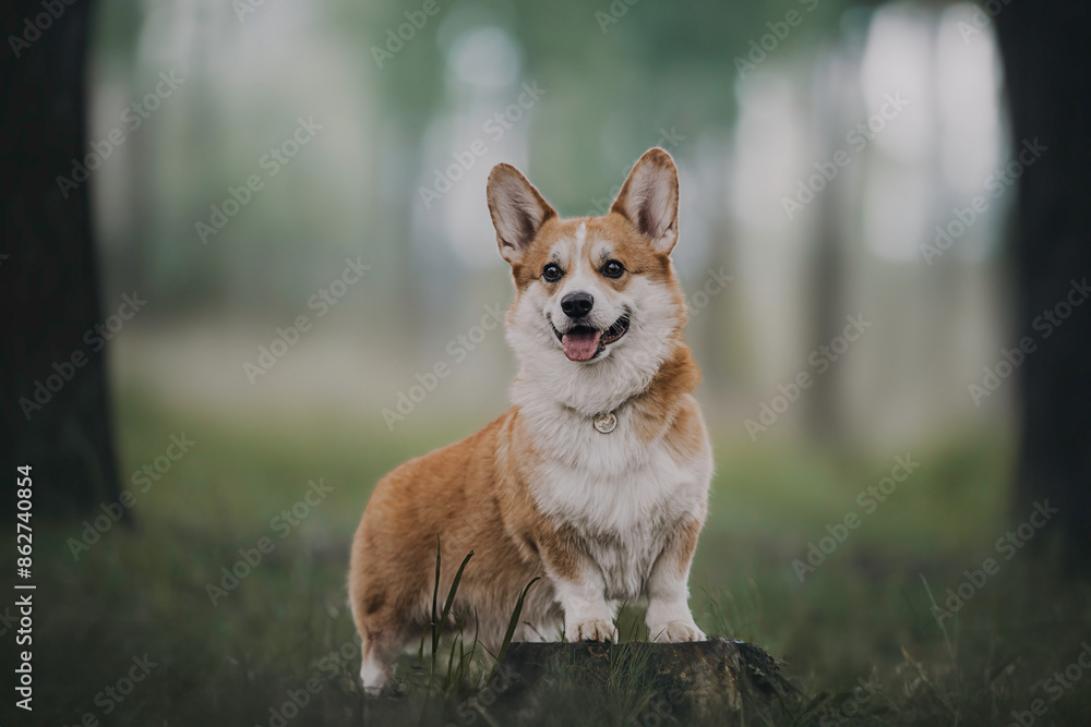 A funny female pembroke welsh corgi with big ears A funny female pembroke welsh corgi with big ears