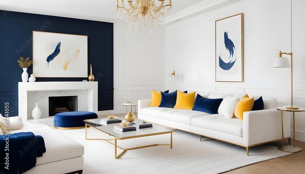 Photo interior modern design room 3d illustration Photo interior modern design room 3d illustration