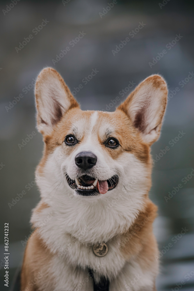 A funny female pembroke welsh corgi with big ears A funny female pembroke welsh corgi with big ears