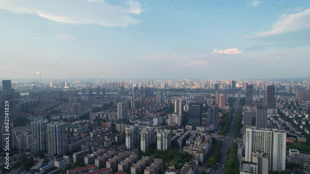 The scenery of the city of Zhuzhou, China The scenery of the city of Zhuzhou, China