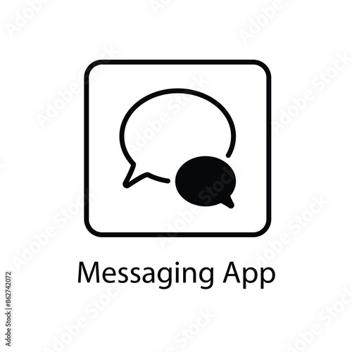 Messaging App vector icon