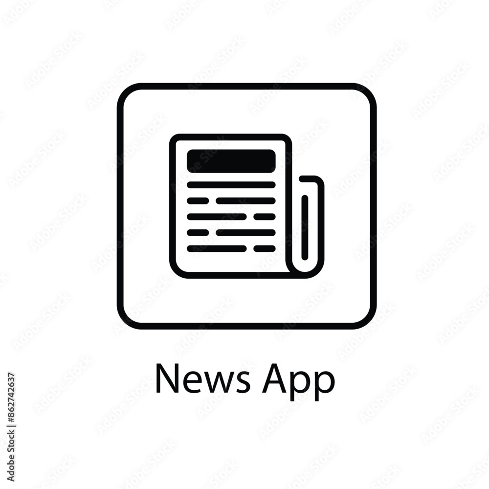 News App vector icon News App vector icon