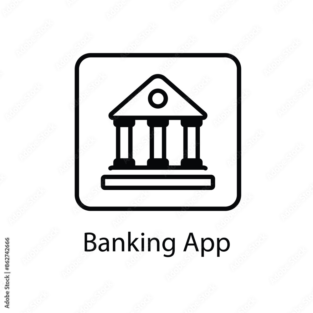 Banking App vector icon Banking App vector icon