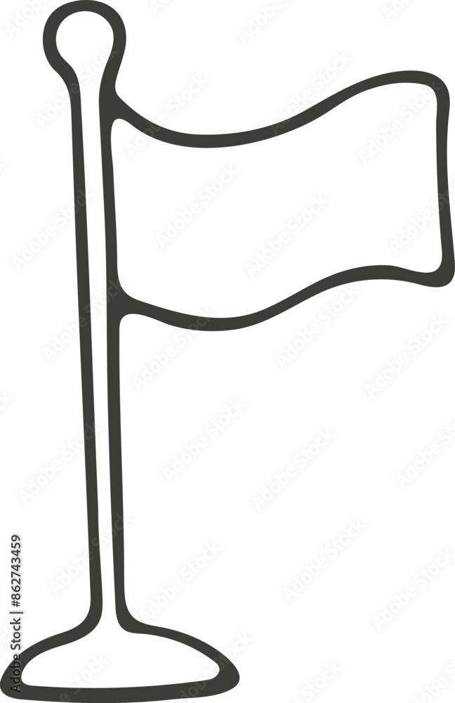 Hand drawn flag icon. Vector illustration, doodle style.
Hand drawn flag icon. Vector illustration, doodle style.