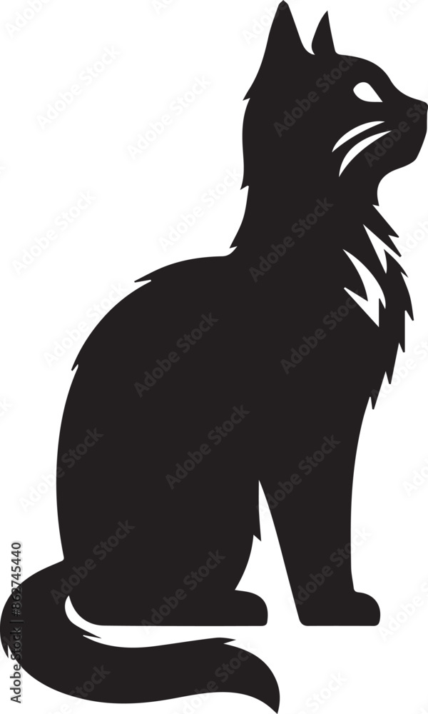 Obraz premium black cat illustration