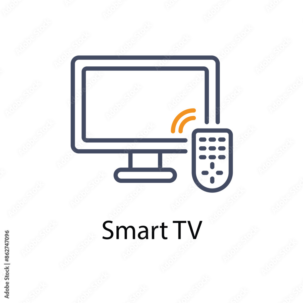 Smart TV vector icon Smart TV vector icon