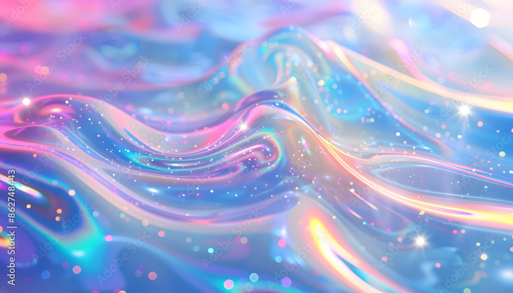 Abstract Iridescent Wave Patterns Abstract Iridescent Wave Patterns