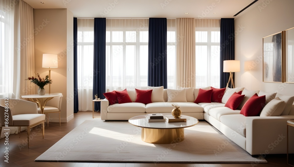 Photo interior modern design room 3d illustration Photo interior modern design room 3d illustration