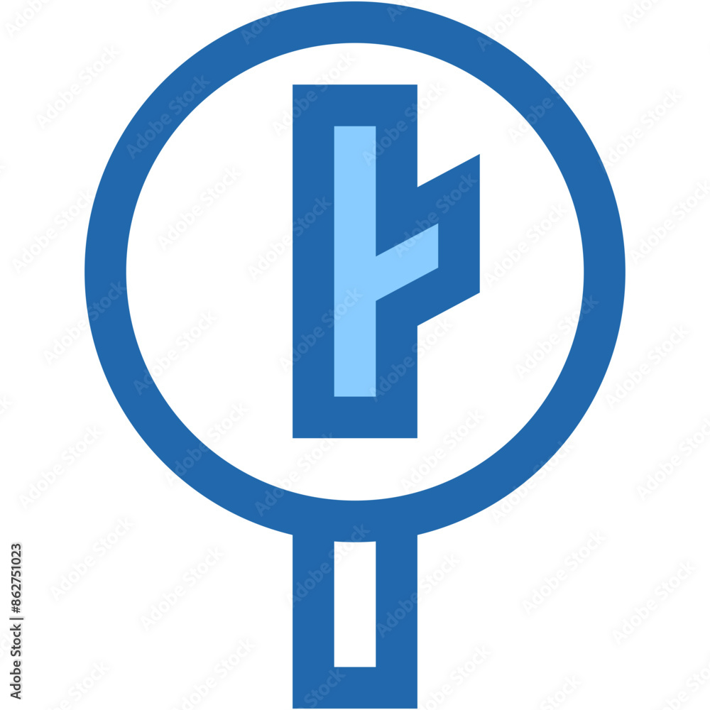Vector Icon go Straight, right, traffic sign, signaling, direction Vector Icon go Straight, right, traffic sign, signaling, direction
