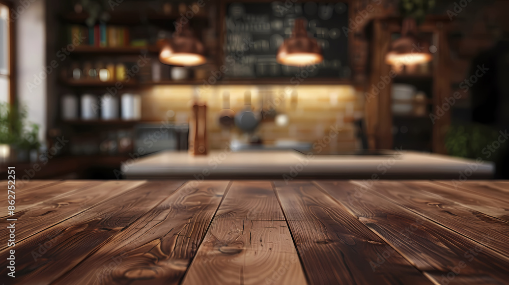 Empty wooden table in foreground Empty wooden table in foreground