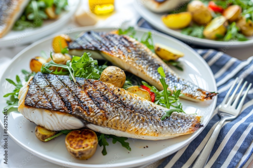 grilled fish with vegetables grilled fish with vegetables