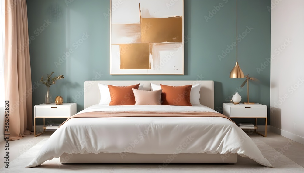 Photo interior modern design room 3d illustration Photo interior modern design room 3d illustration