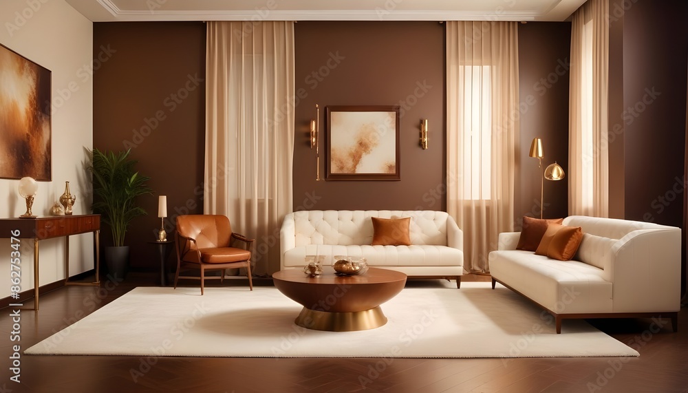 Fototapeta premium Photo interior modern design room 3d illustration