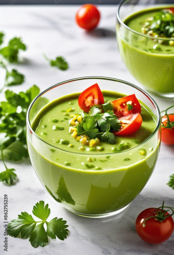 refreshing avocado soup served transparent bowl, clear, green, creamy, chilled, healthy, appetizer, delicious, nutritious, vegetarian, smooth, ingredients refreshing avocado soup served transparent bowl, clear, green, creamy, chilled, healthy, appetizer, delicious, nutritious, vegetarian, smooth, ingredients