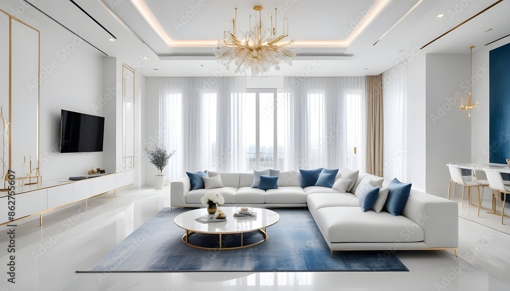 Photo interior modern design room 3d illustration Photo interior modern design room 3d illustration
