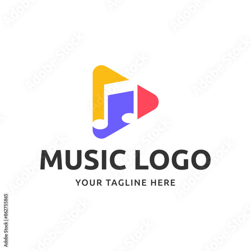 Music vector logo graphic modern abstract