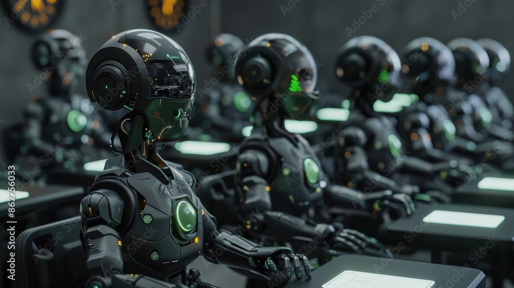 Fototapeta premium The Robotic Classroom Setting