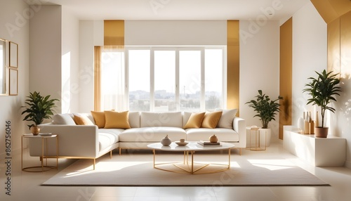 Photo interior modern design room 3d illustration