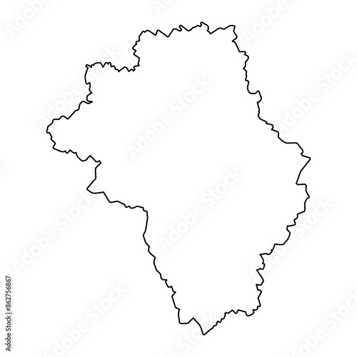 Oryol Oblast map, administrative division of Russia. Vector illustration.