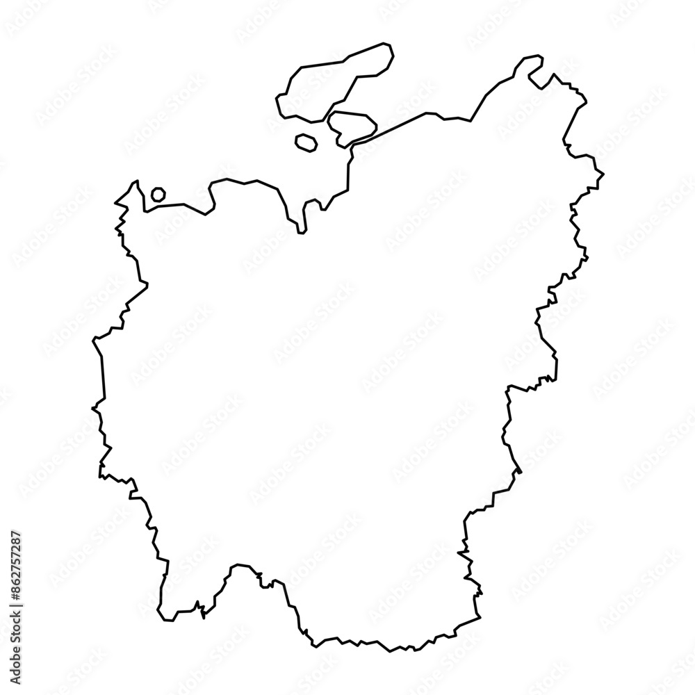 Obraz premium Sakha map, administrative division of Russia. Vector illustration.