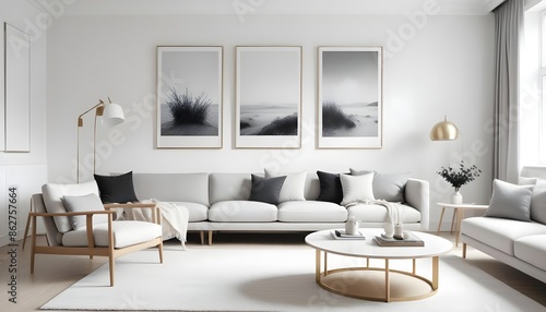 Photo interior modern design room 3d illustration