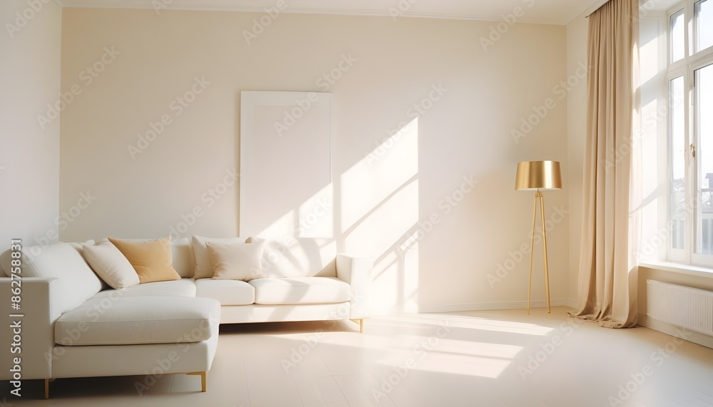 Fototapeta premium Photo interior modern design room 3d illustration