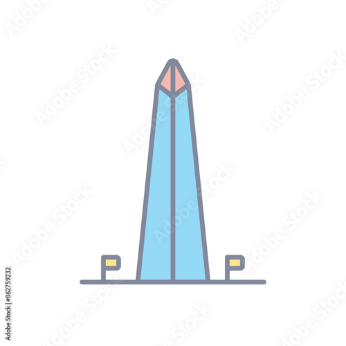 Washington Monument vector icon