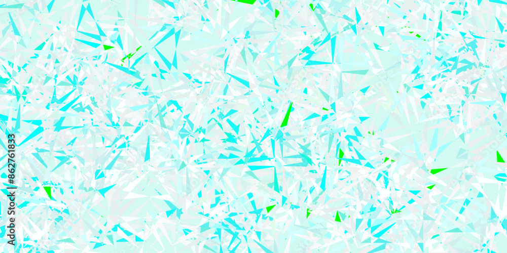 Light blue, green vector background with triangles. Light blue, green vector background with triangles.
