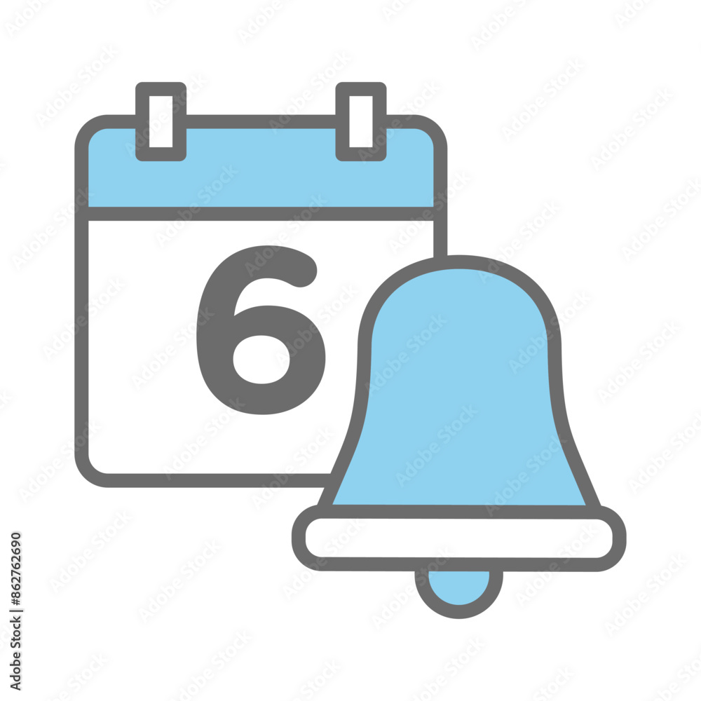 Calendar days of the month with a scheduled reminder icon vector design template. Calendar days of the month with a scheduled reminder icon vector design template.