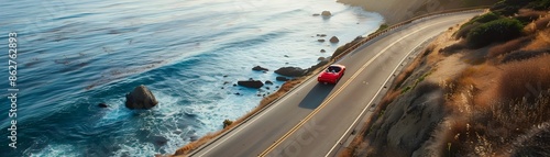 Aerial Convertible Driving ...