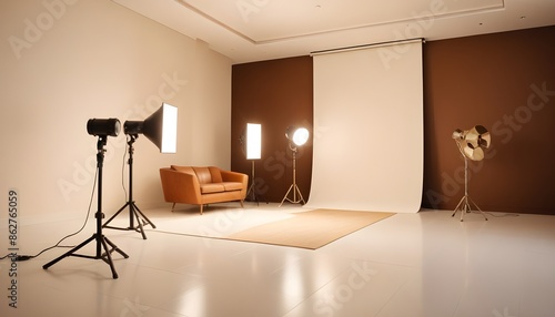 Photo interior modern design room 3d illustration