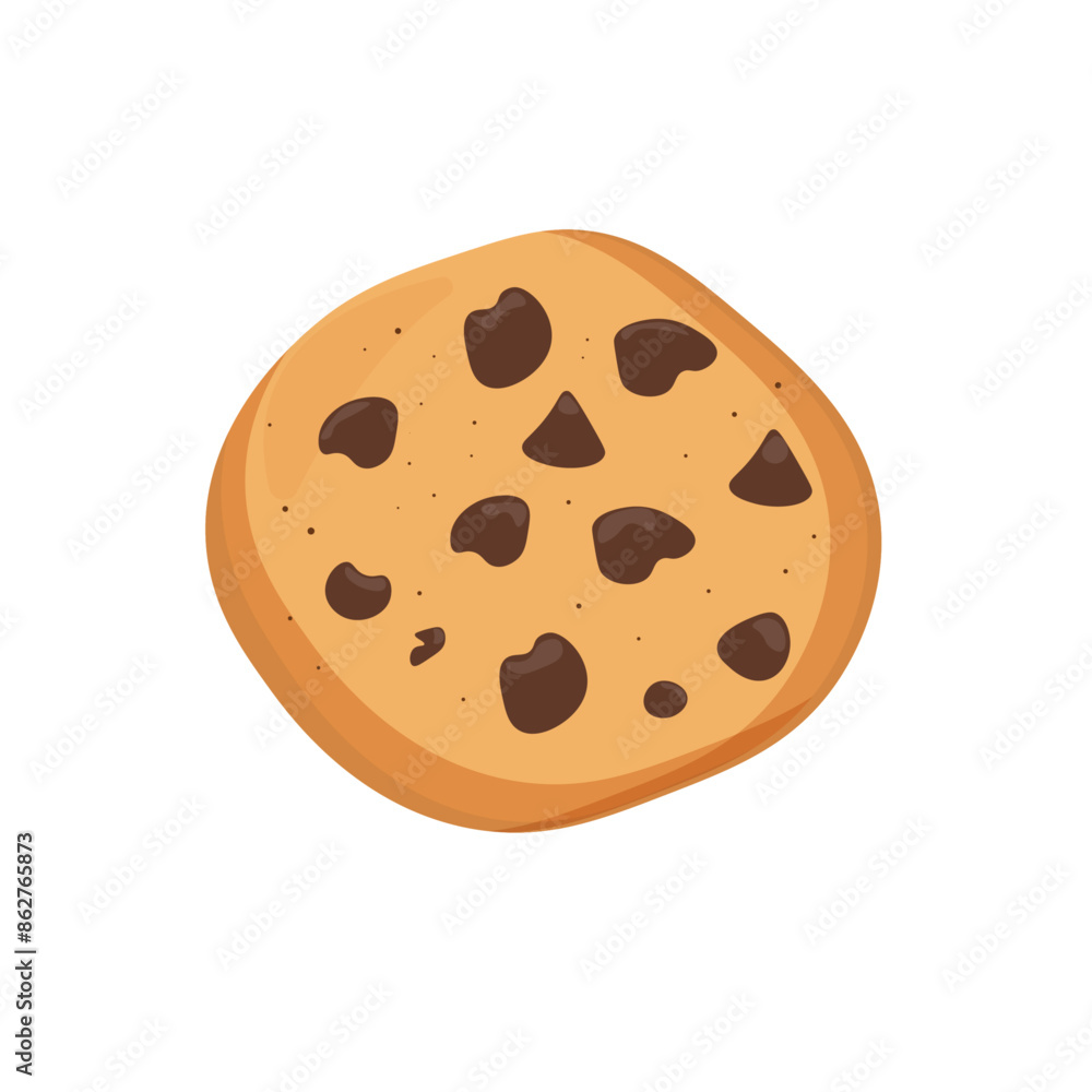 chocolate chip cookie. vector illustration chocolate chip cookie. vector illustration