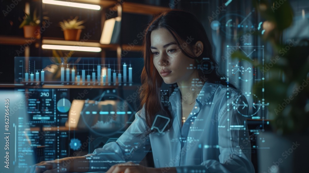 The Woman Analyzing Data The Woman Analyzing Data