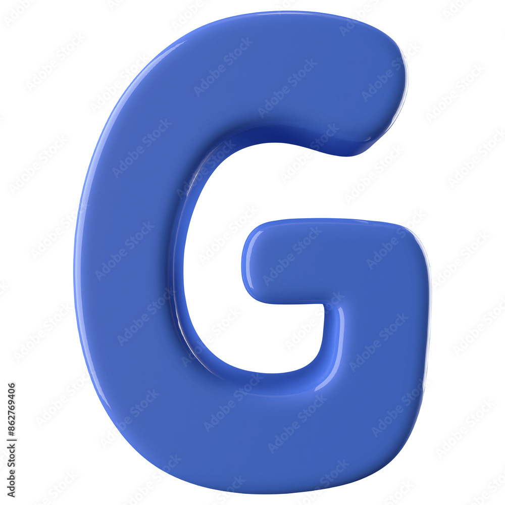 Blue 3D Font Letter G uppercase Blue 3D Font Letter G uppercase