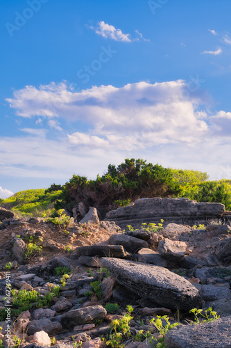 rocks and sky