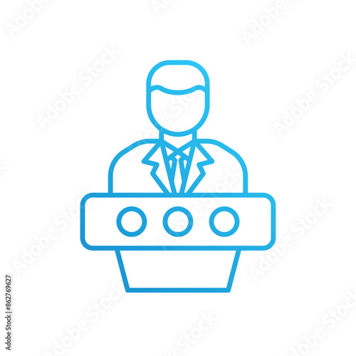 President vector icon