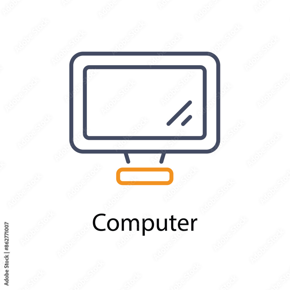 Computer vector icon Computer vector icon