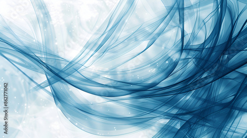 abstract blue background with smooth lines in it, beautiful fractal design ,Blue smoke collection