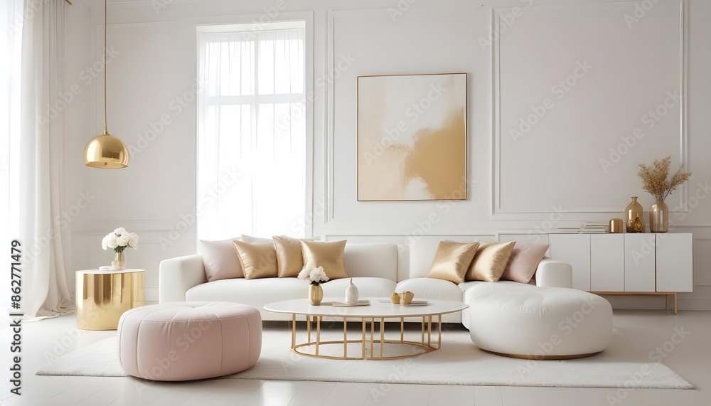 Photo interior modern design room 3d illustration Photo interior modern design room 3d illustration