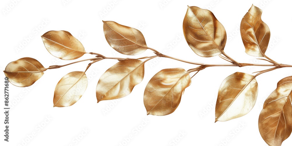 Golden Branch with Elongated Leaves Golden Branch with Elongated Leaves