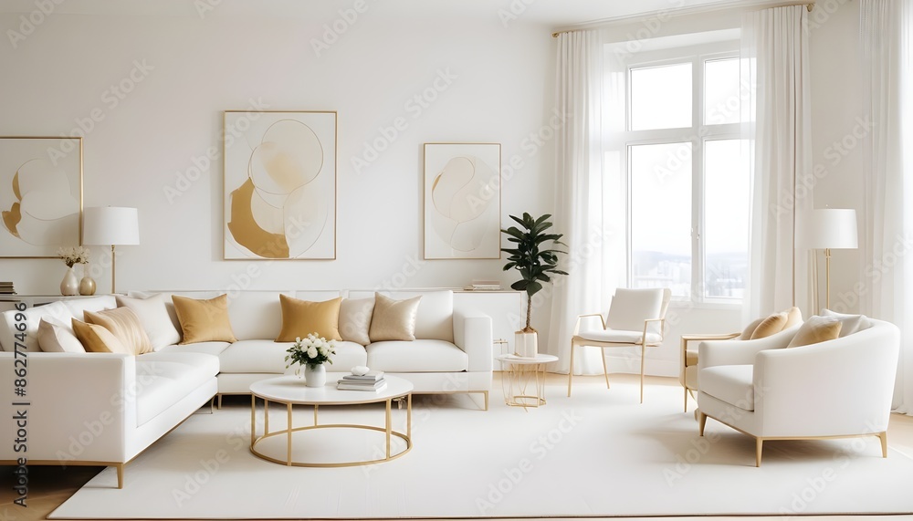 Photo interior modern design room 3d illustration Photo interior modern design room 3d illustration