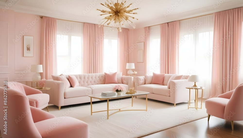 Fototapeta premium Photo interior modern design room 3d illustration