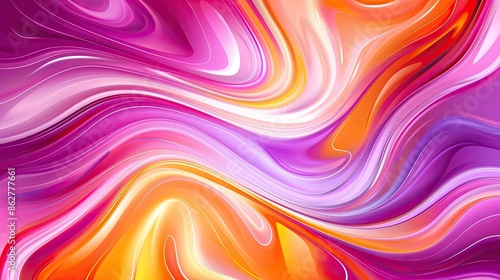 Wallpaper Mural Vibrant abstract art with swirls of pink, orange, and purple tones creating a dynamic, colorful, and energetic visual effect. Torontodigital.ca