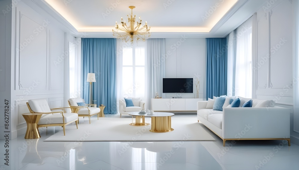 Photo interior modern design room 3d illustration Photo interior modern design room 3d illustration